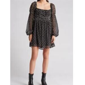 Lucy Paris Sydney Embroidered‎ Long Sleeve Dress Size small NWT